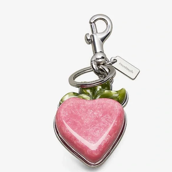 NWT Coachtopia Coach Strawberry Bag Charm Fruit 70% Recycled Resin FOB Keychain - Picture 7 of 15